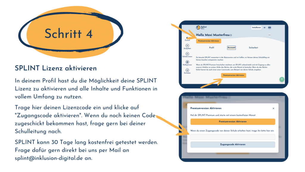 SPLINT Lizenz aktivieren