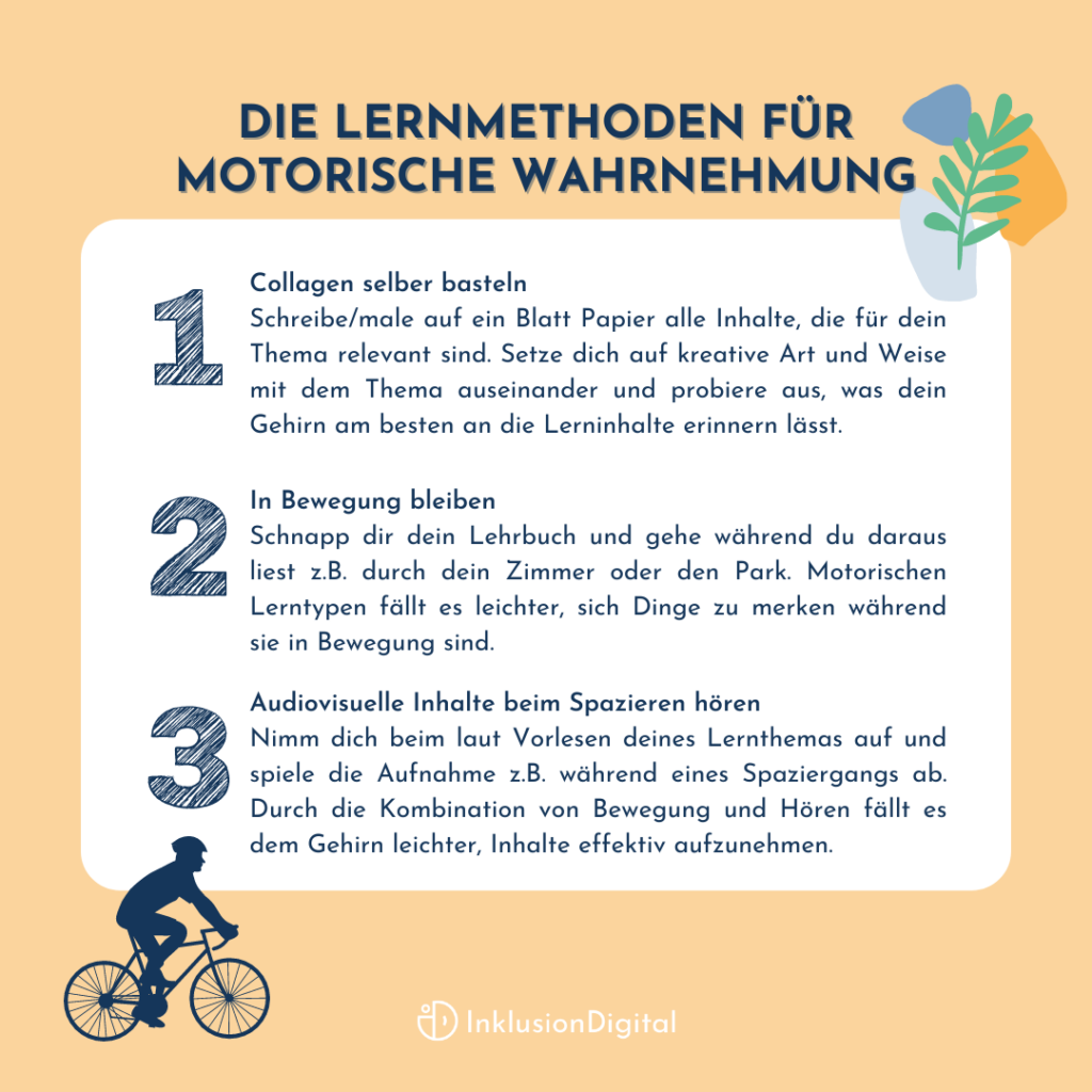 Lernideen für die motorische Wahrnehmung des Menschen