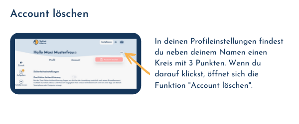 SPLINT Account löschen