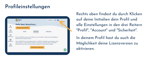 SPLINT Profileinstellungen