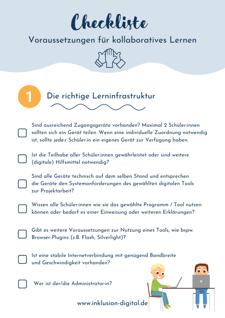 Voraussetzungen für kollaboratives Lernen