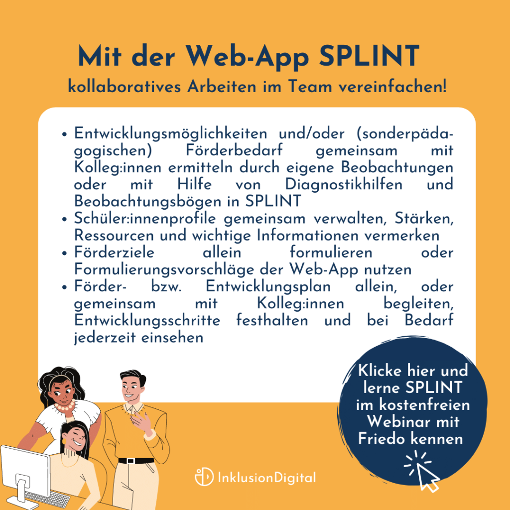 Zusammenarbeit im Team verbessern mit der Web-App Splint zur digitalen Förderplanung